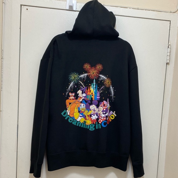 Tokyo Disney Resort 20/22 Black Hoodie Dreaming In Color Size L. - Picture 5 of 9